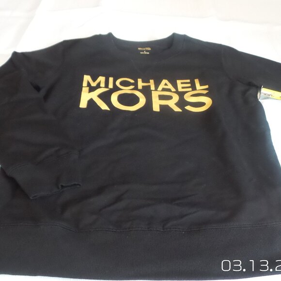 Michael Kors Tops - Womens MICHAEL KORS Black Sweatshirt Size Small Like NEW